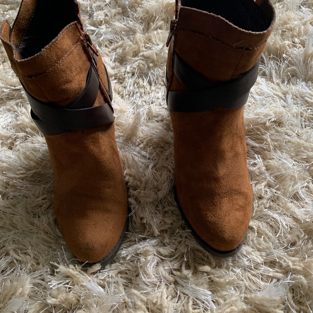 Brown Ankle Booties - Picture 2 of 4